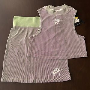 Slim Fit Women’s Nike Air Sportswear Ribbed Tank Top and Skirt Set